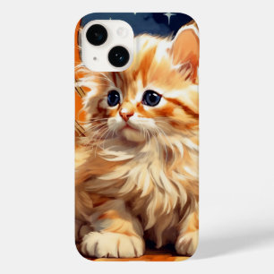 Alphonse Mucha Art nouveau Orange Cat