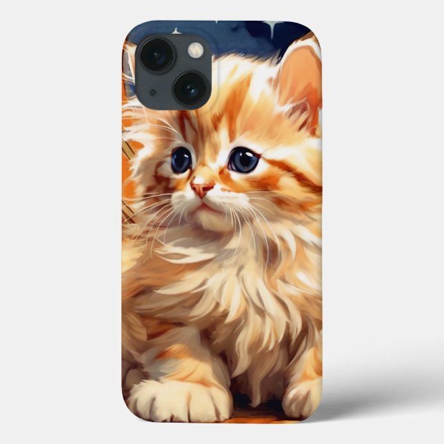 Alphonse Mucha Art nouveau Orange Cat (Baksida)