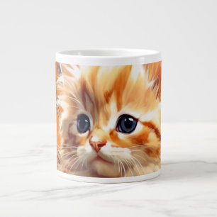 Alphonse Mucha Art nouveau Orange Cat Jumbo Mugg