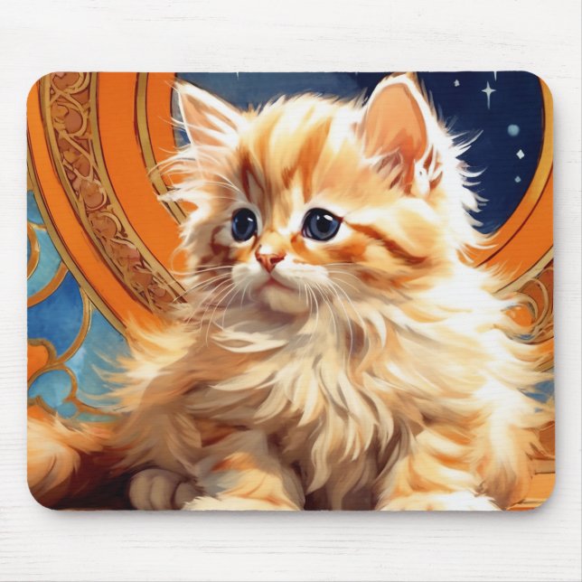 Alphonse Mucha Art nouveau Orange Cat Musmatta (Framsidan)