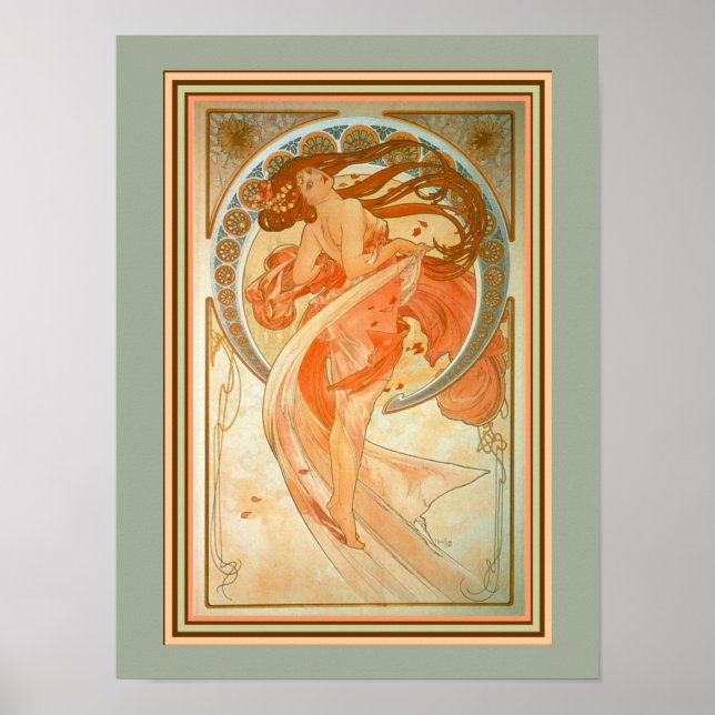 Alphonse Mucha Art nouveau Poster 12 x 16 (Framsidan)