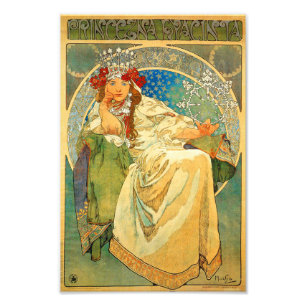 Alphonse Mucha Art nouveau Princess Hyacinth Fototryck