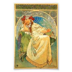 Alphonse Mucha Art nouveau Princess Hyacinth Fototryck