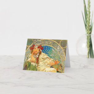 Alphonse Mucha Art nouveau Princess Hyacinth Inbjudan