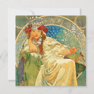 Alphonse Mucha Art nouveau Princess Hyacinth Inbjudningar
