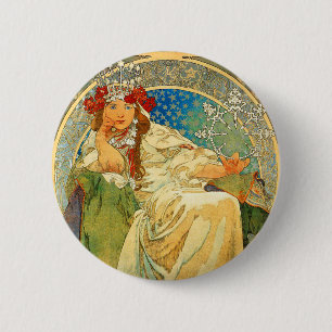 Alphonse Mucha Art nouveau Princess Hyacinth Knapp
