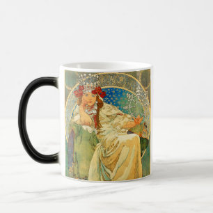 Alphonse Mucha Art nouveau Princess Hyacinth Magisk Mugg