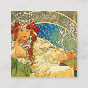 Alphonse Mucha Art nouveau Princess Hyacinth Tilläggskort