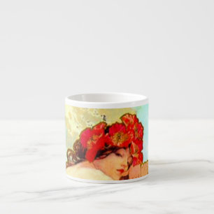 Alphonse Mucha Art Nouveau sommar Espressomugg