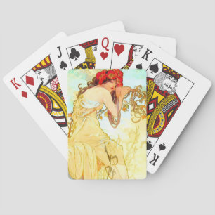 Alphonse Mucha Art nouveau Summer Casinokort