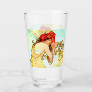 Alphonse Mucha Art nouveau Summer Glaskopp