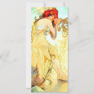 Alphonse Mucha Art nouveau Summer Inbjudningar