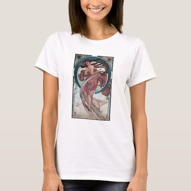Alphonse Mucha Art nouveau T-Shirt (Framsida)