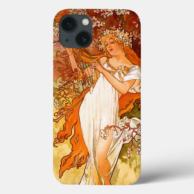 Alphonse Mucha Art nouveau Vår (Baksida)