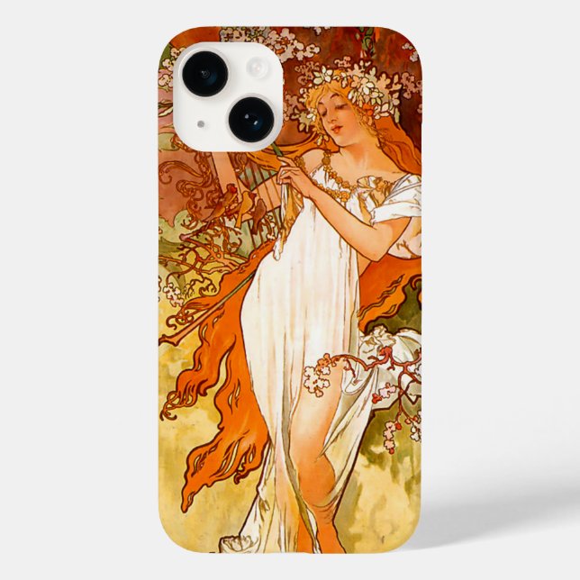 Alphonse Mucha Art nouveau Vår (Baksida)