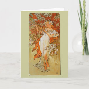 Alphonse Mucha - art nouveau - vår Kort