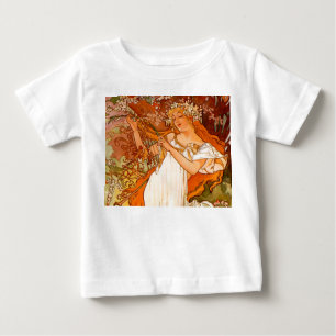 Alphonse Mucha Art nouveau Vår T Shirt
