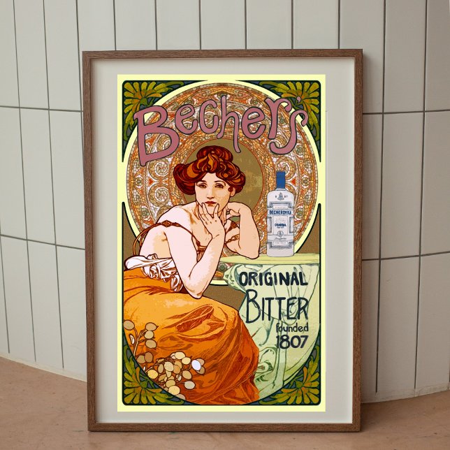 Alphonse Mucha Art nouveau vintage affisch (Skapare uppladdad)