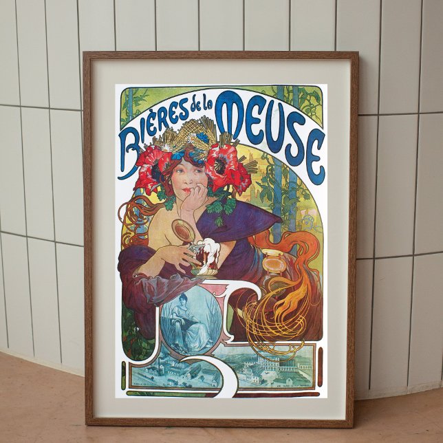 Alphonse Mucha Art nouveau vintage affisch (Skapare uppladdad)