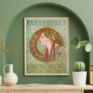 Alphonse Mucha Art nouveau vintage affisch