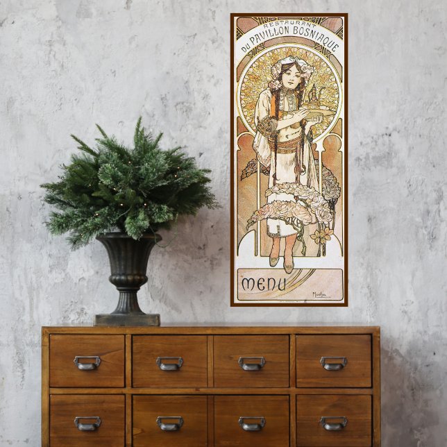 Alphonse Mucha Art nouveau vintage affisch (Skapare uppladdad)