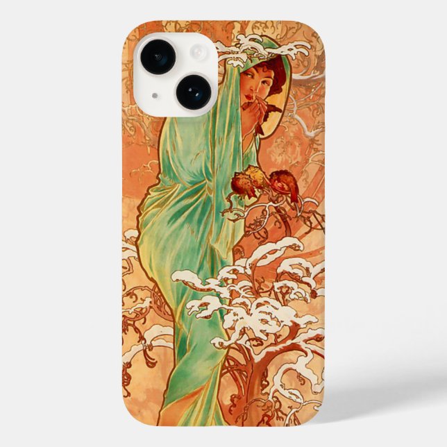 Alphonse Mucha Art nouveau Winter (Baksida)