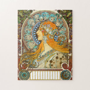 Alphonse Mucha Art nouveau Zodiac Pussel
