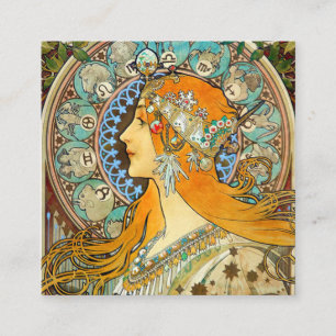 Alphonse Mucha Art nouveau Zodiac Tilläggskort