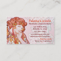 Alphonse Mucha art nouveauvisitkortar
