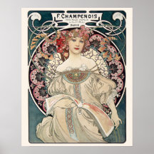 Alphonse Mucha Art Print | Art nouveau mästerverk