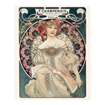 Alphonse Mucha Art Print | Art nouveau mästerverk