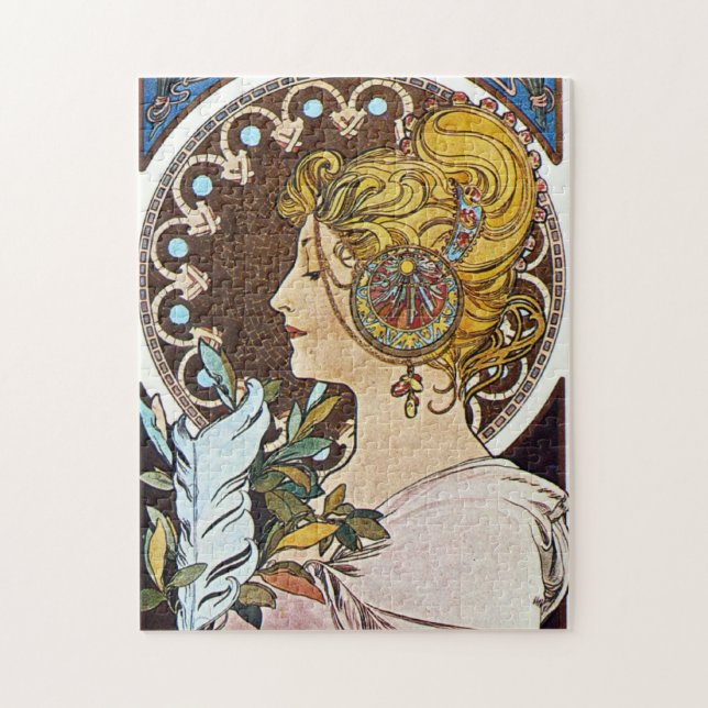 Alphonse Mucha Artwork Pussel (Vertikal)