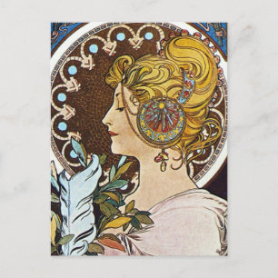 Alphonse Mucha Artwork Vykort
