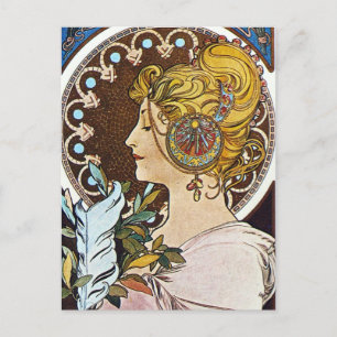 Alphonse Mucha Artwork Vykort