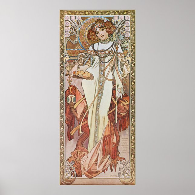 Alphonse Mucha. Automne/Autumn, 1903 Poster (Framsidan)