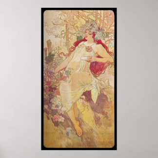 Alphonse Mucha Automne Autumn Poster