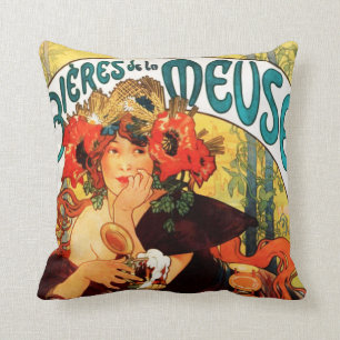 Alphonse Mucha Beer of the Muse kudde