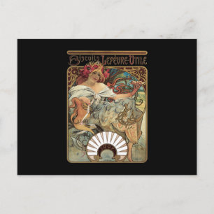 Alphonse Mucha Biscuits Lefevre Utile Vykort