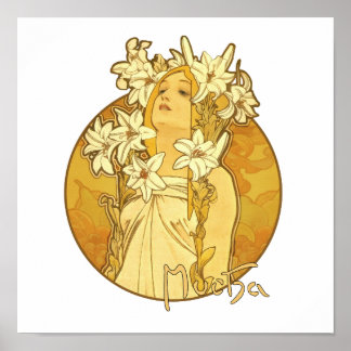 Alphonse Mucha - Blommor Poster