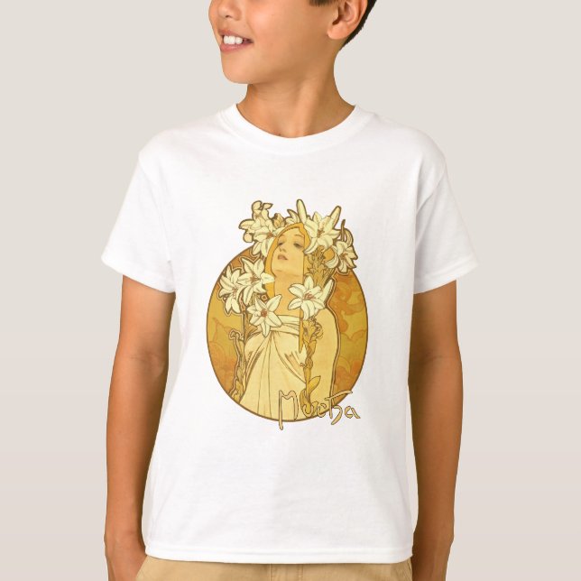 Alphonse Mucha - blommorna Tee Shirt (Framsida)