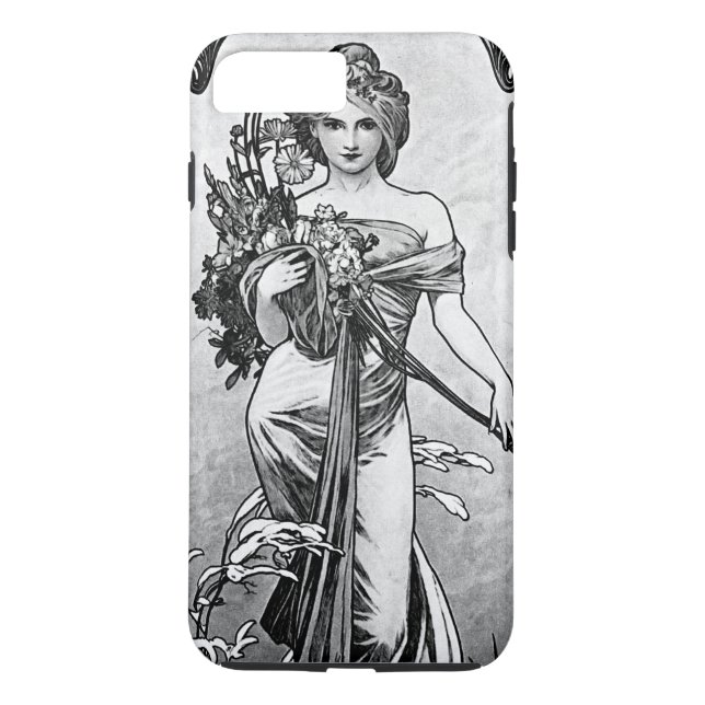 Alphonse Mucha Broken Blommar Case-Mate iPhone Skal (Baksida)