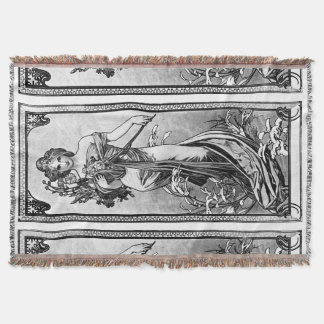 Alphonse Mucha Broken Blommar Mysfilt