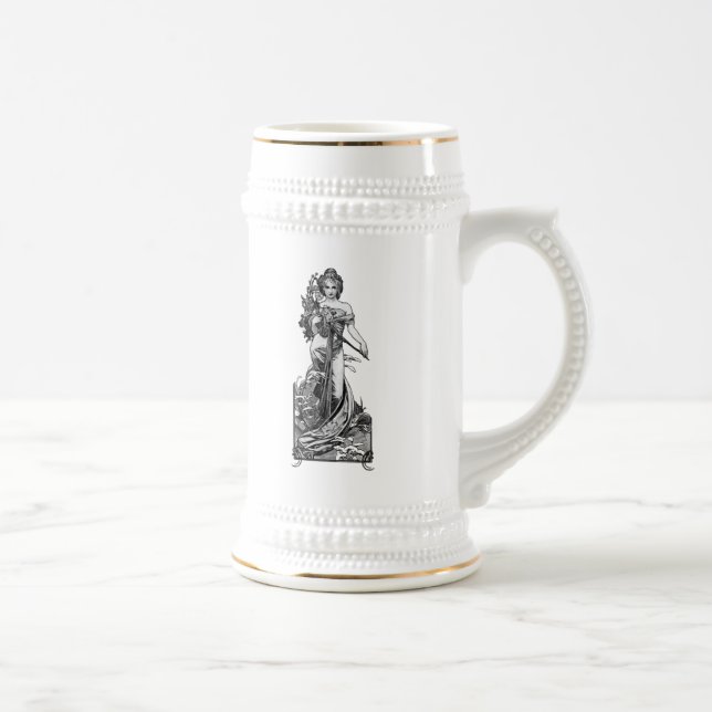 Alphonse Mucha Broken Blommar Sejdel (Höger)