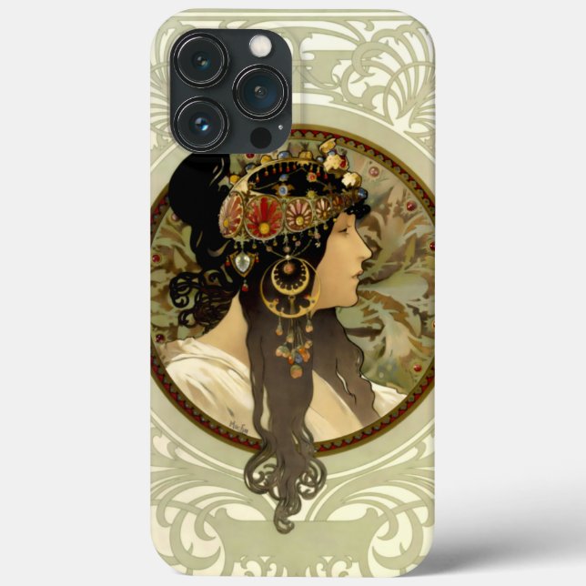 Alphonse Mucha - Bysantinchefer Brunette (Baksida)