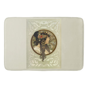 Alphonse Mucha - Bysantinchefer Brunette Badrumsmatta