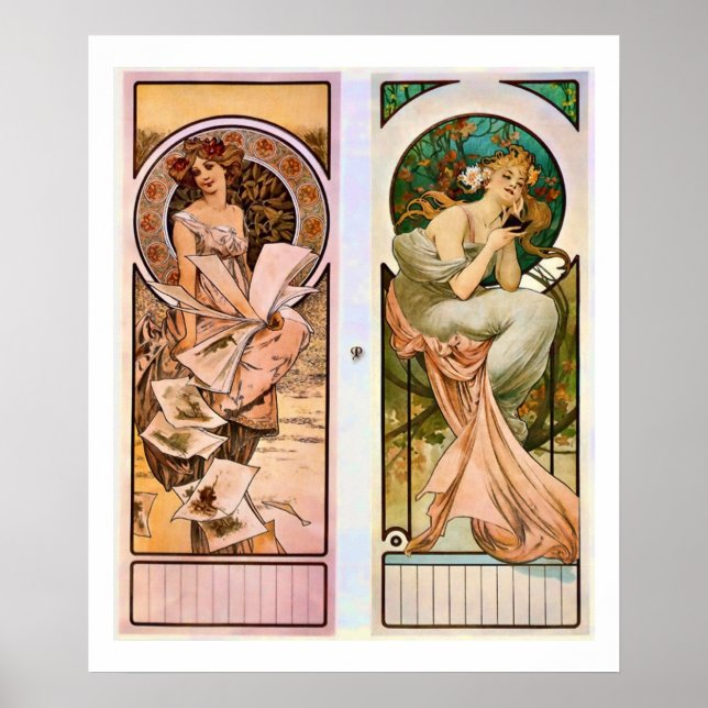 Alphonse Mucha Champagne Advertisement Poster (Framsidan)