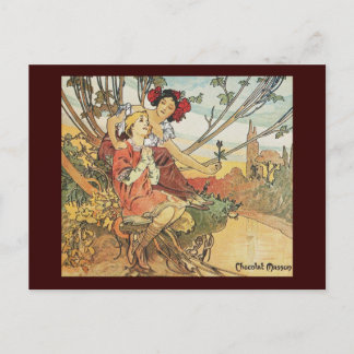 Alphonse mucha Choolat Masson Vykort