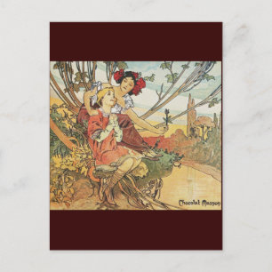 Alphonse mucha Choolat Masson Vykort