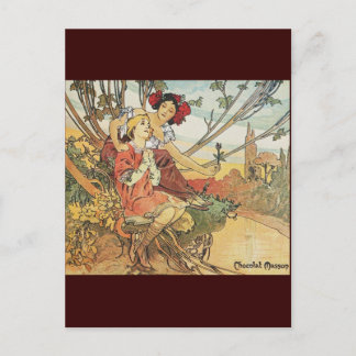 Alphonse mucha Choolat Masson Vykort