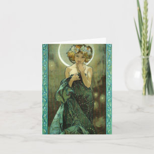 Alphonse Mucha Clair De Lune Note Card Kort